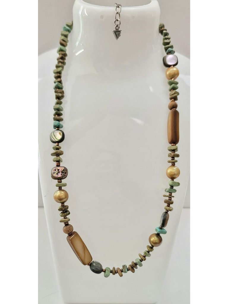 Silpada Sterling Silver Turquoise Shell Necklace Strand, 20" Long